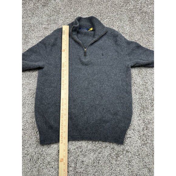 Polo Ralph Lauren Half-Zip Sweater Men's L Gray Wool Pullover Classic Fit‎ - Picture 5 of 12